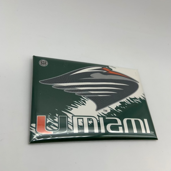 Vintage Wincraft University of Miami Hurricanes UMiami Logo Button Pin - Picture 2 of 9